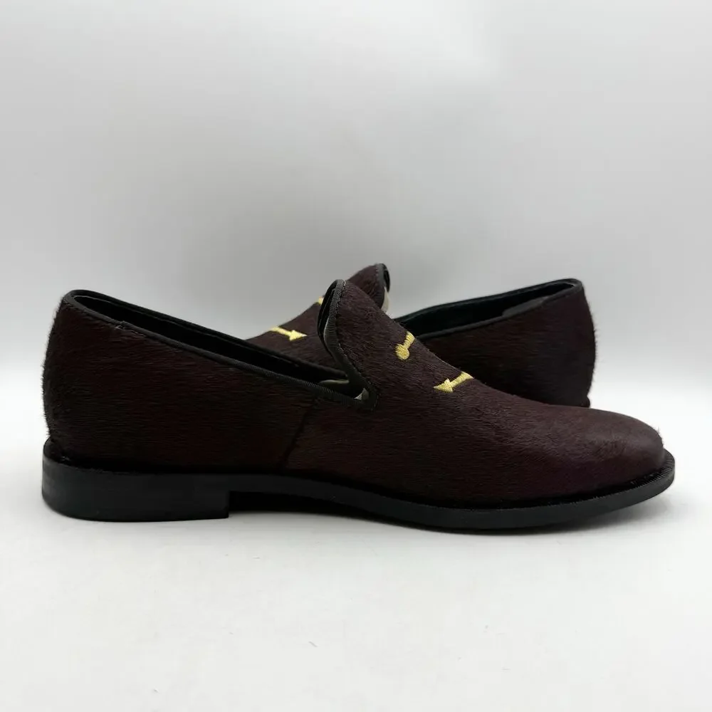 Sperry Mens Overlook Smoking Slipper Loafers Size 8 Brown Slip On Anchor NWOB